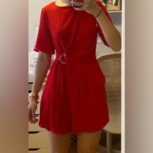 Zara Basic Vibrant Red Dress